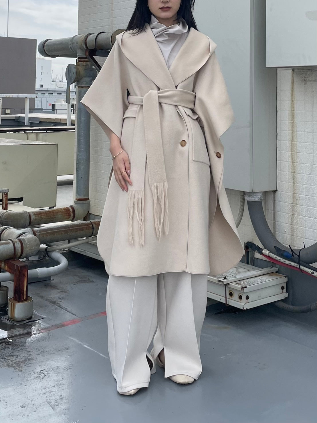 Cashmere brend poncho coat