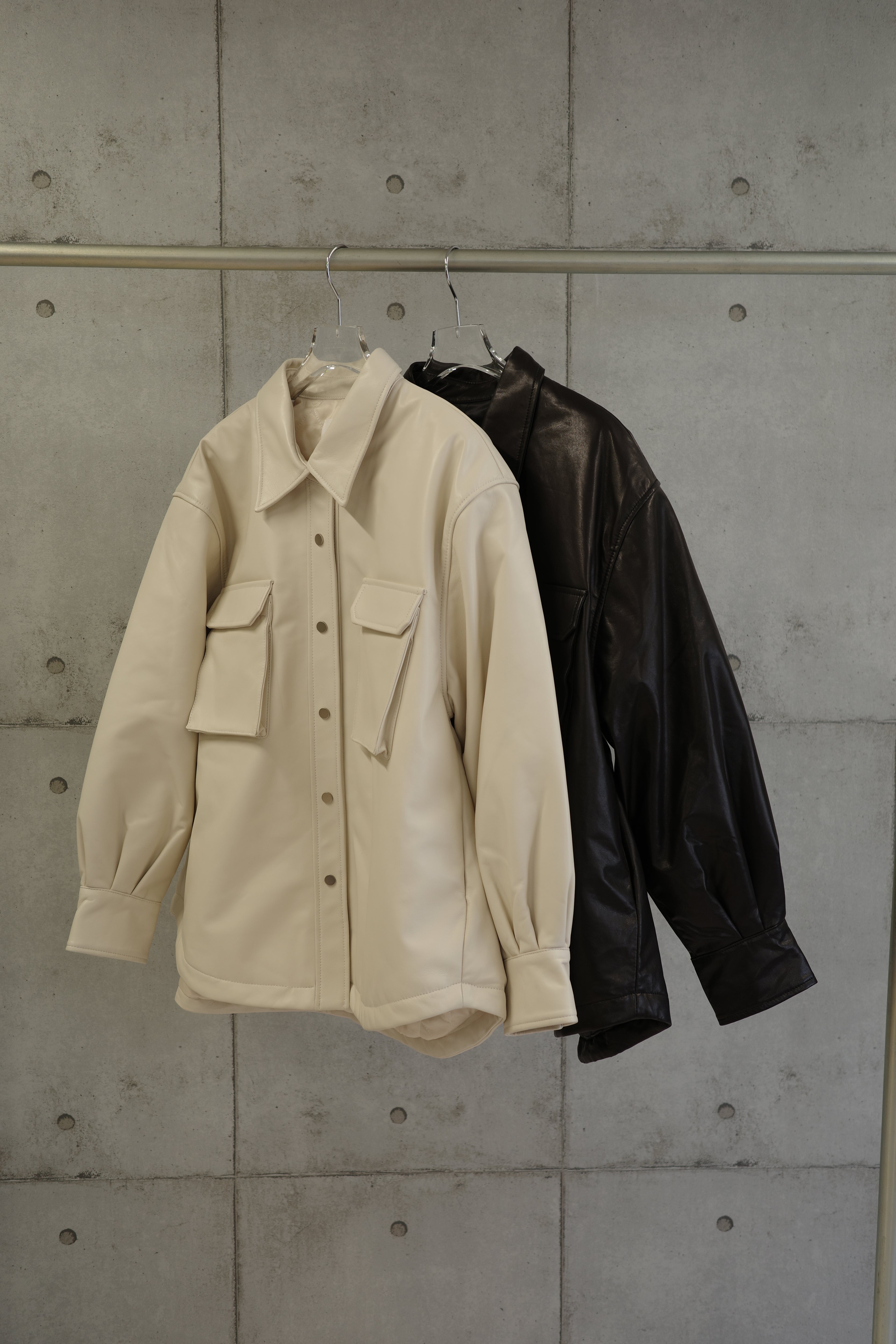 Real leather shirts outer