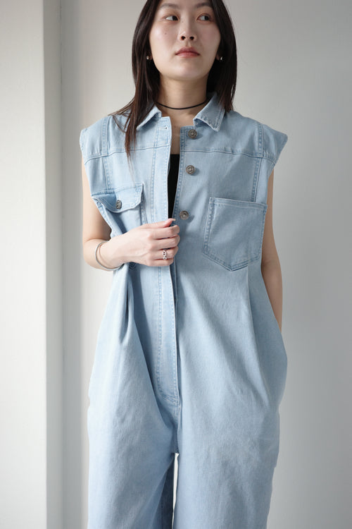 "vaneum" stretch denim overalls