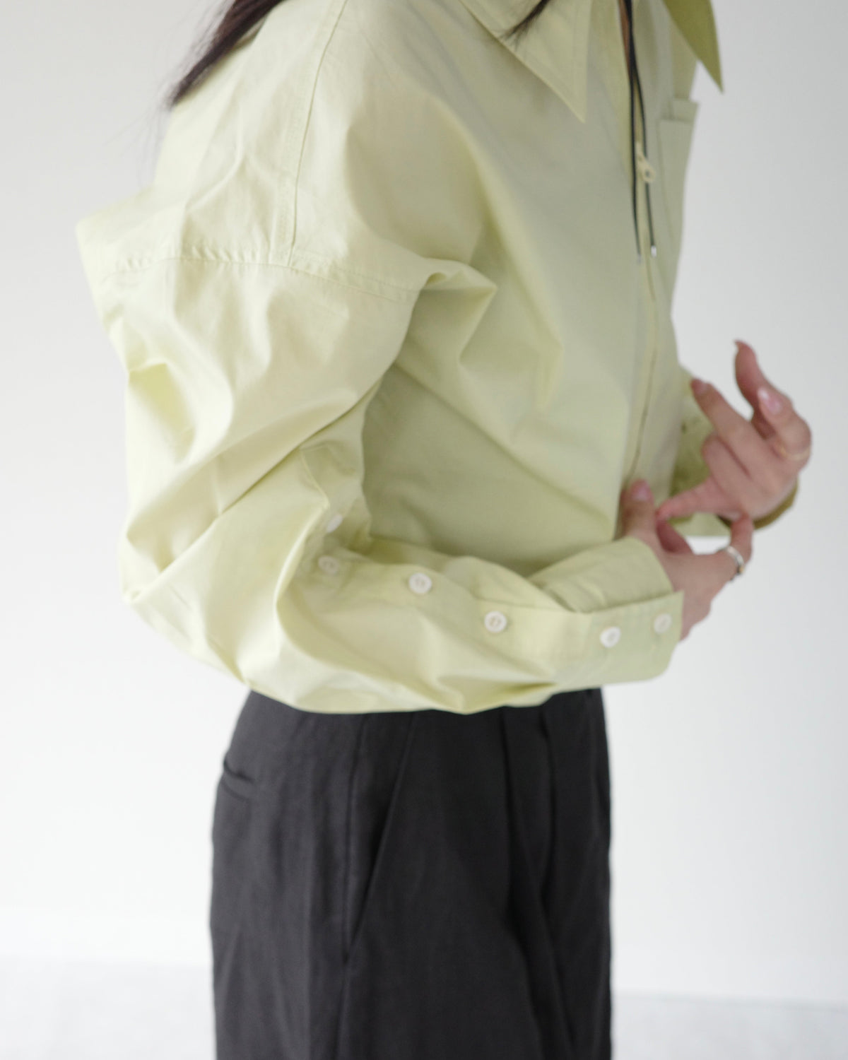 big callar short blouse