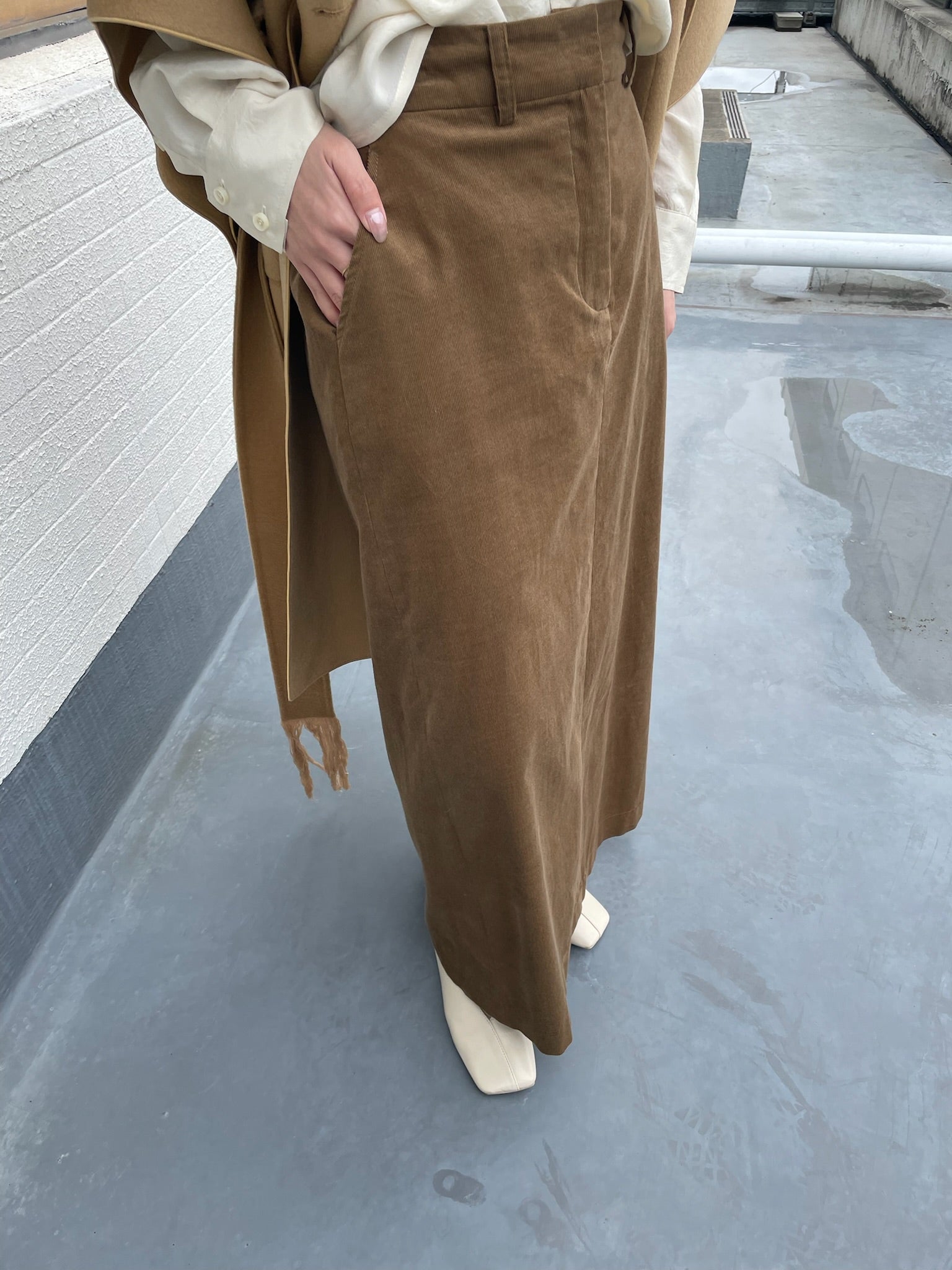 CORDUROY LONG SKIRT