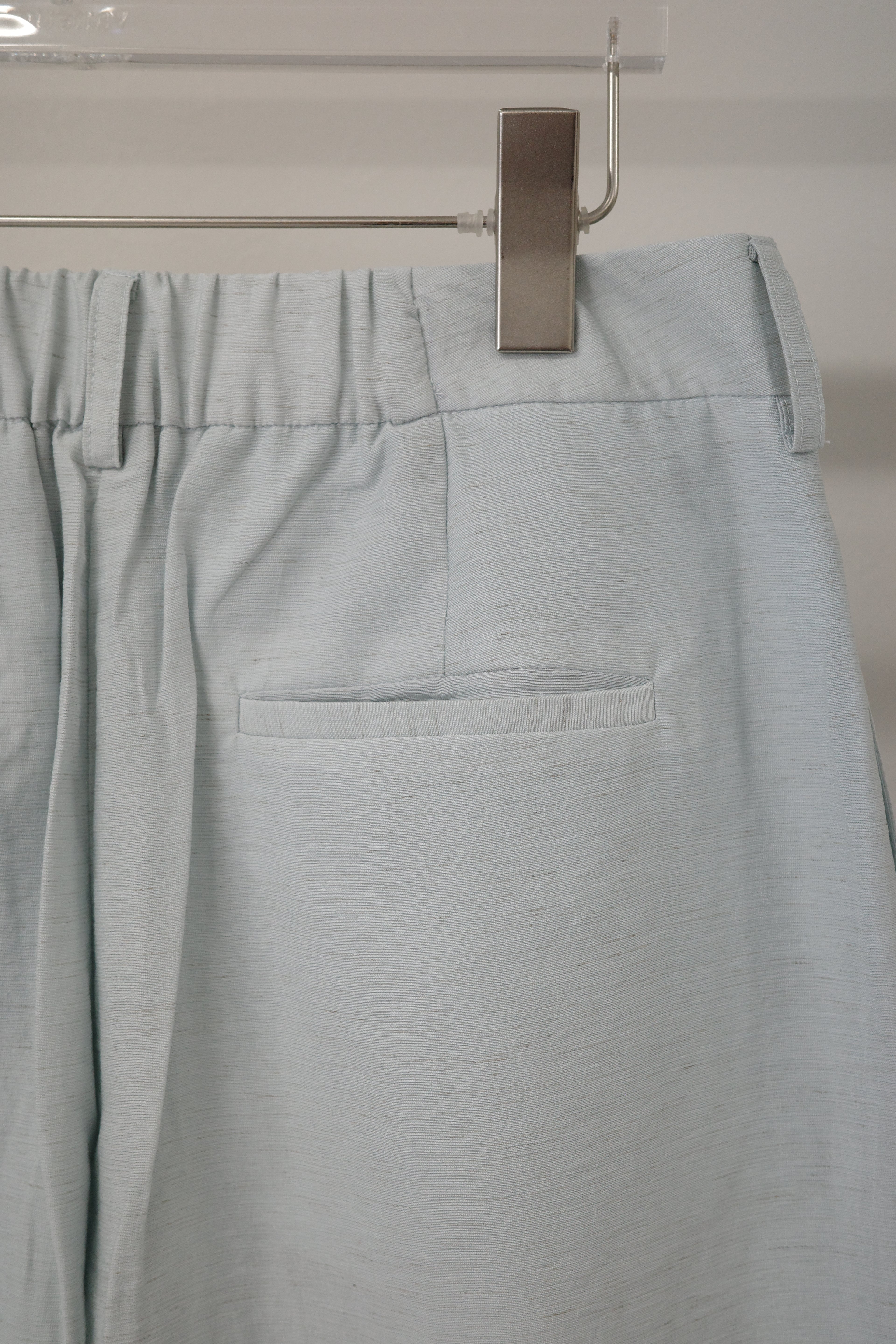 Linen Blend Tuck Wide Pants
