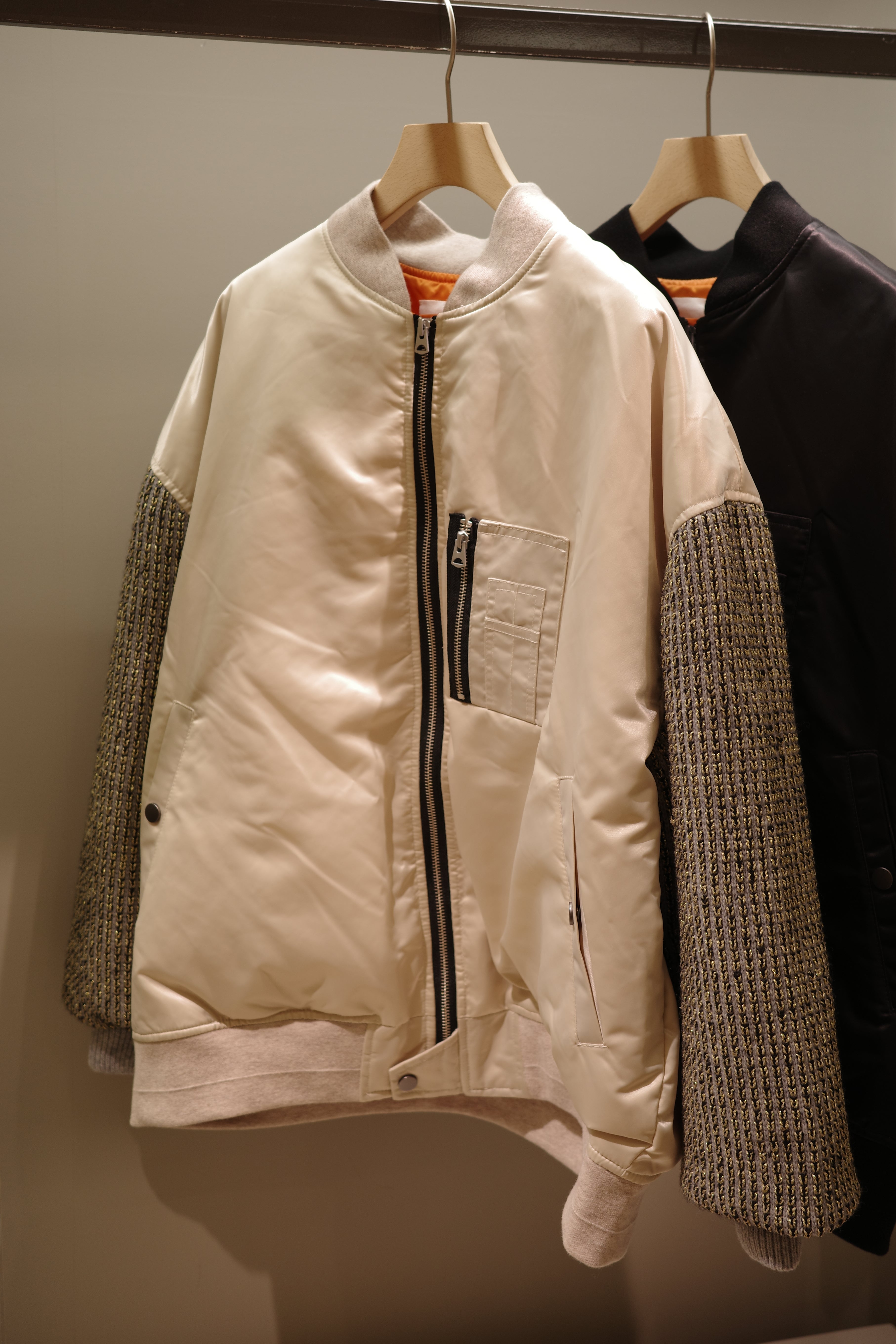 Knit docking down blouson　