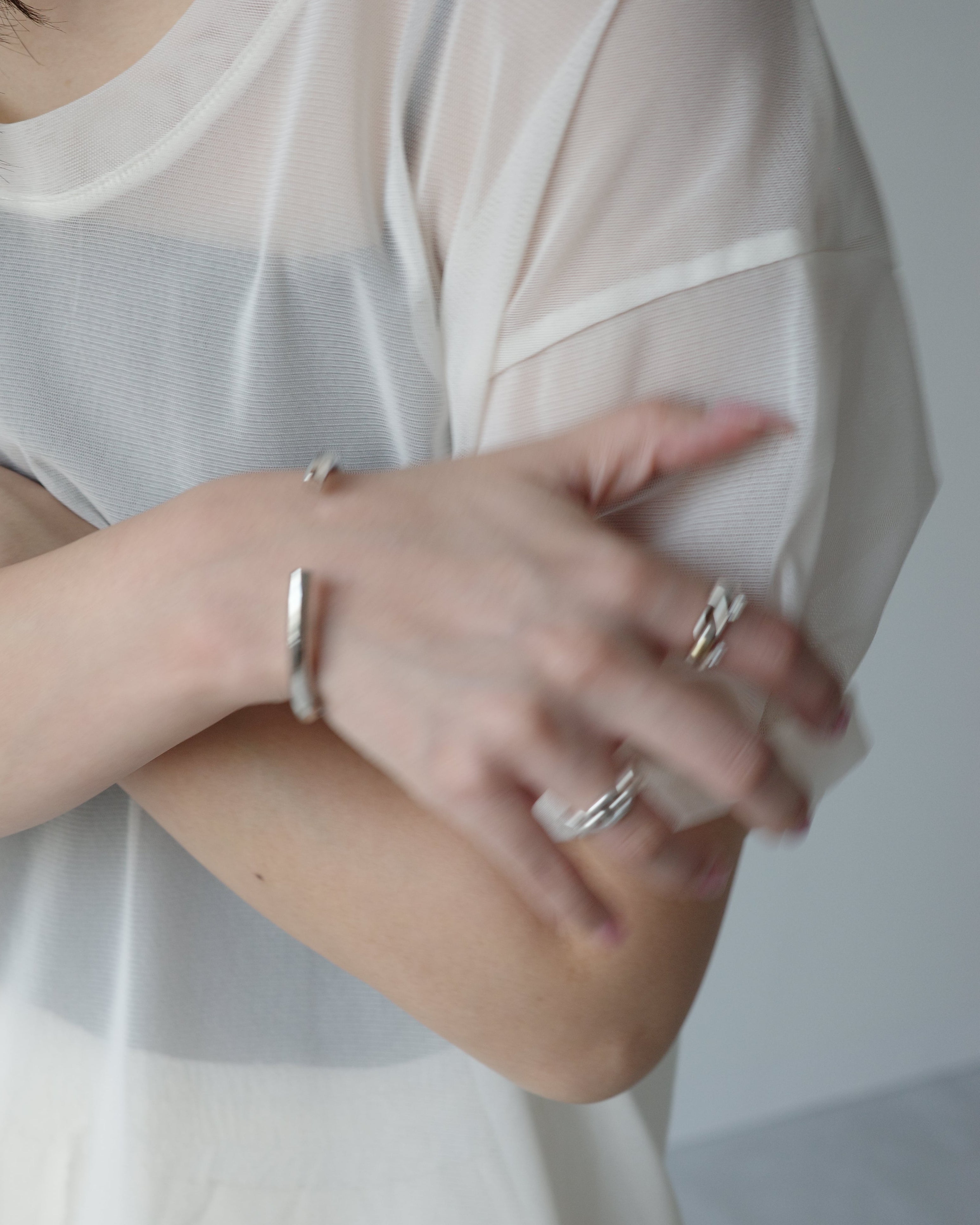 mesh half  sleeve top