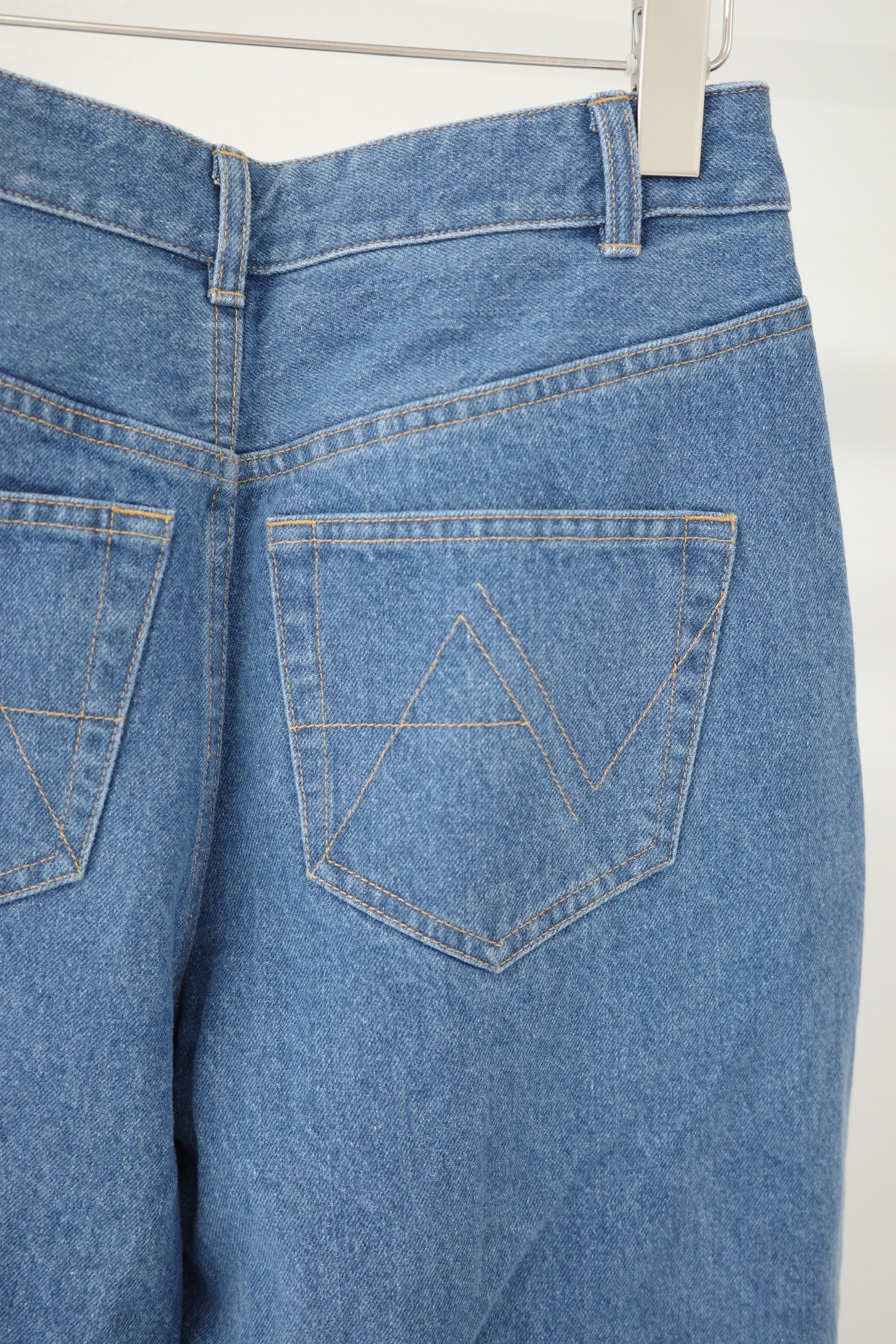 denim tuck pants