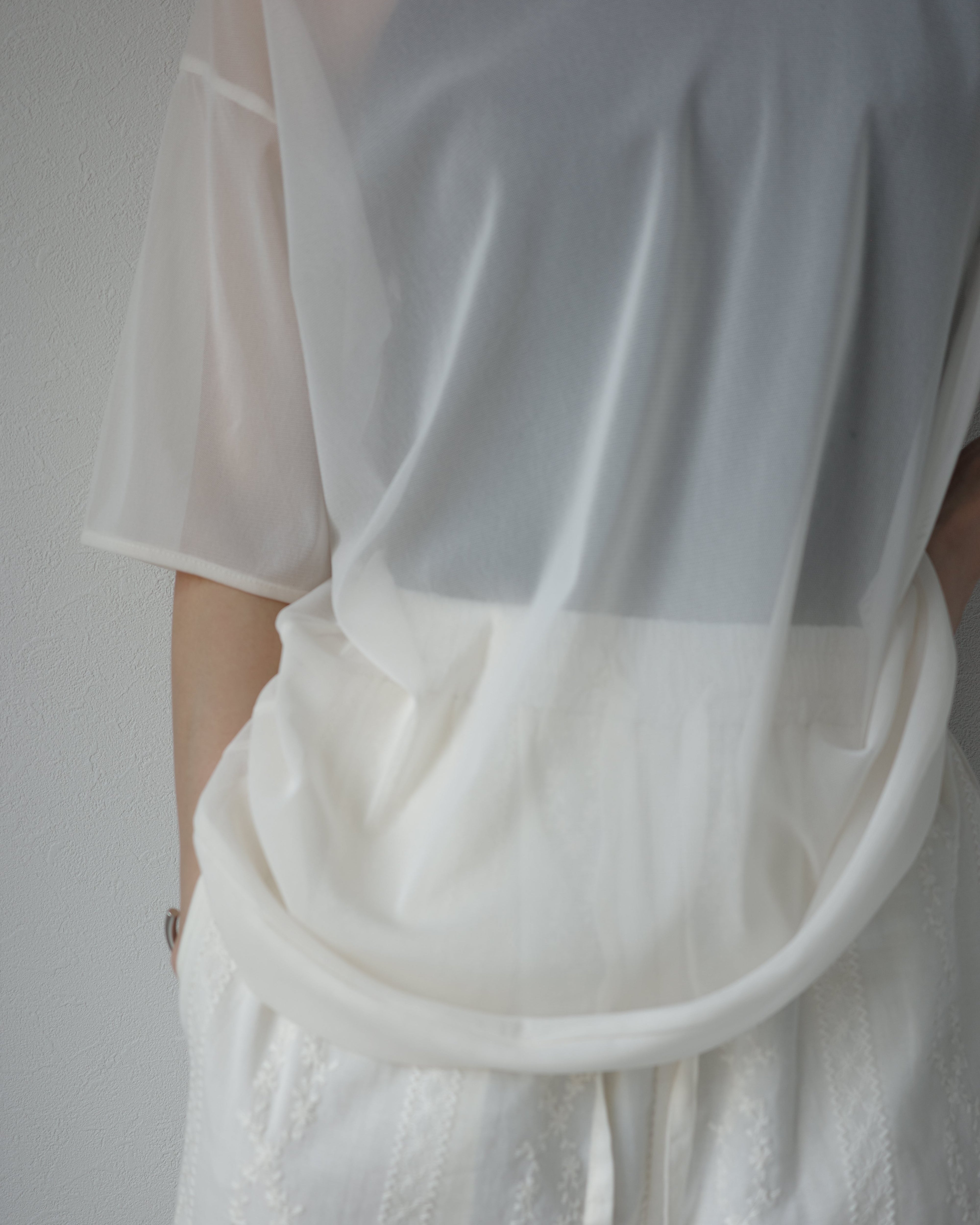 mesh half  sleeve top