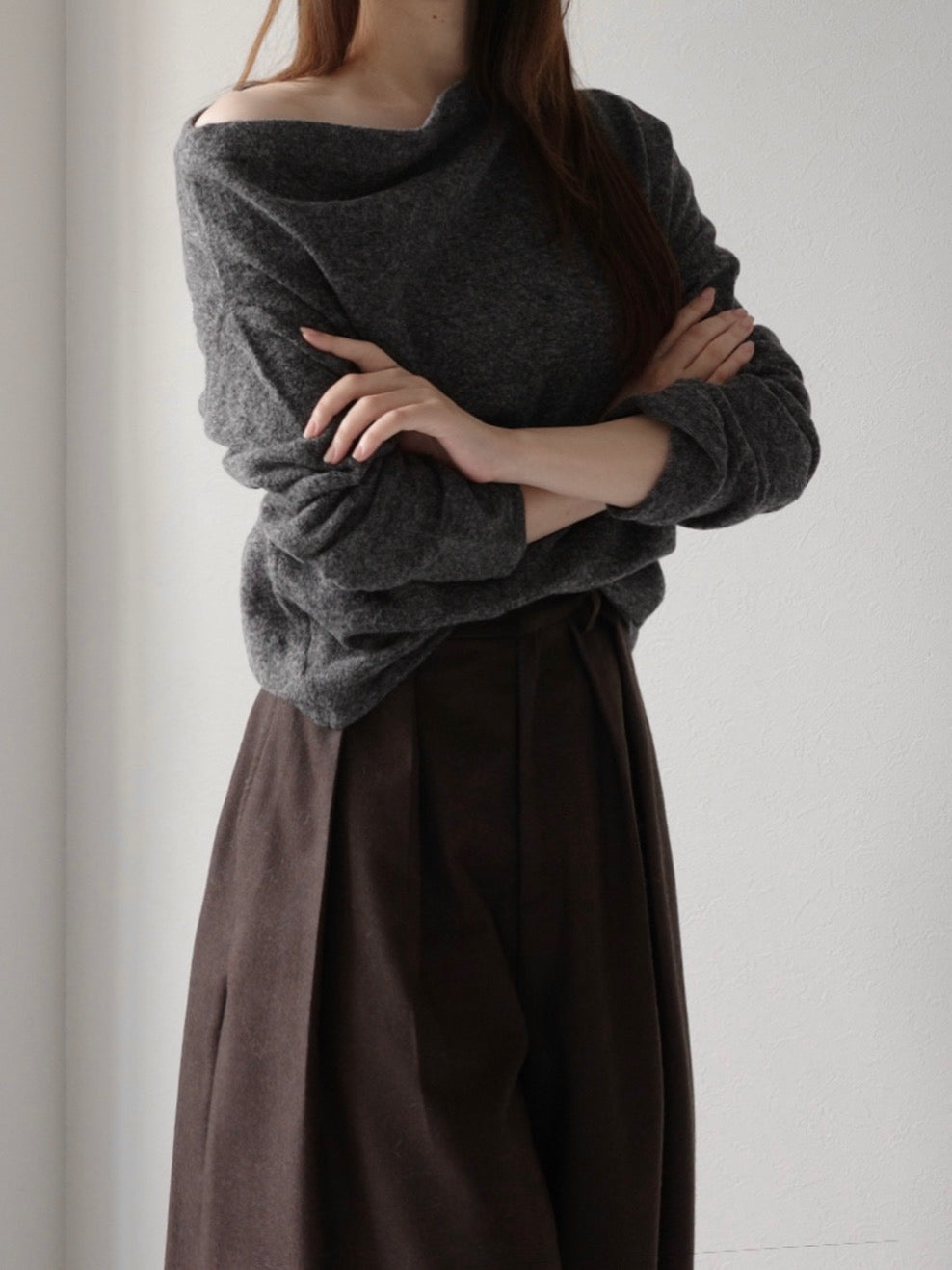 One Shoulder Knit Top