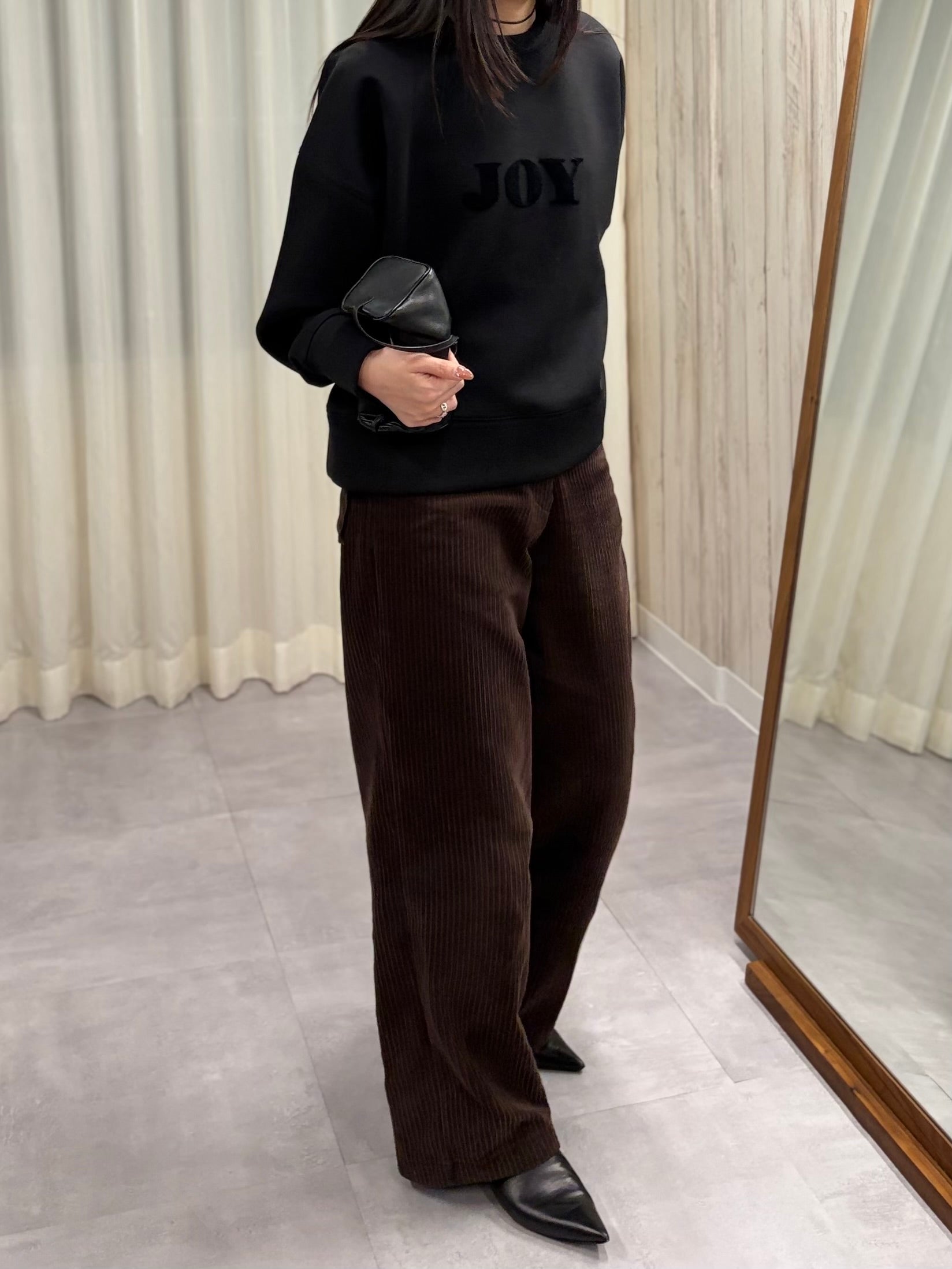 Double knit embro compact tops