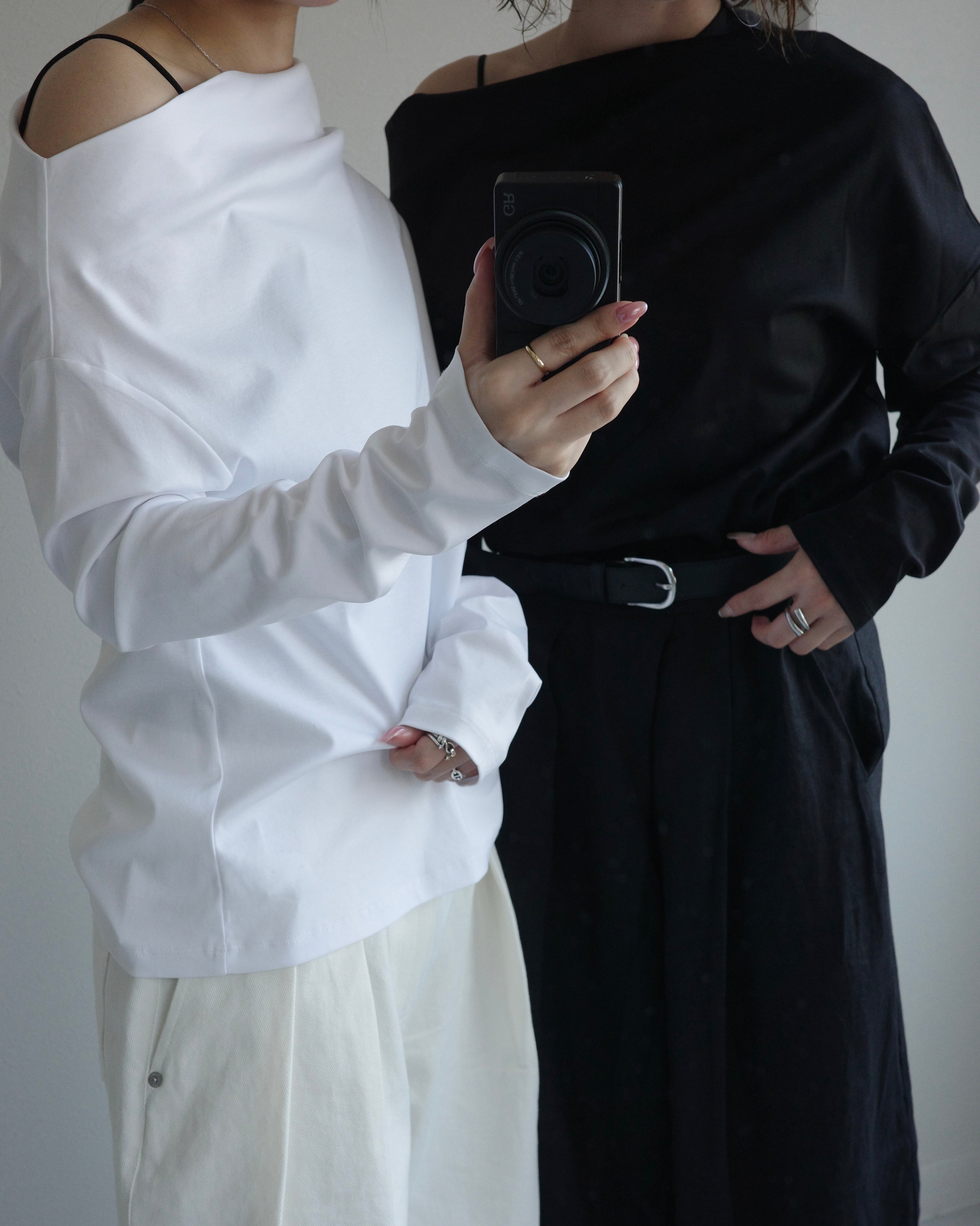 sloped shoulder tops