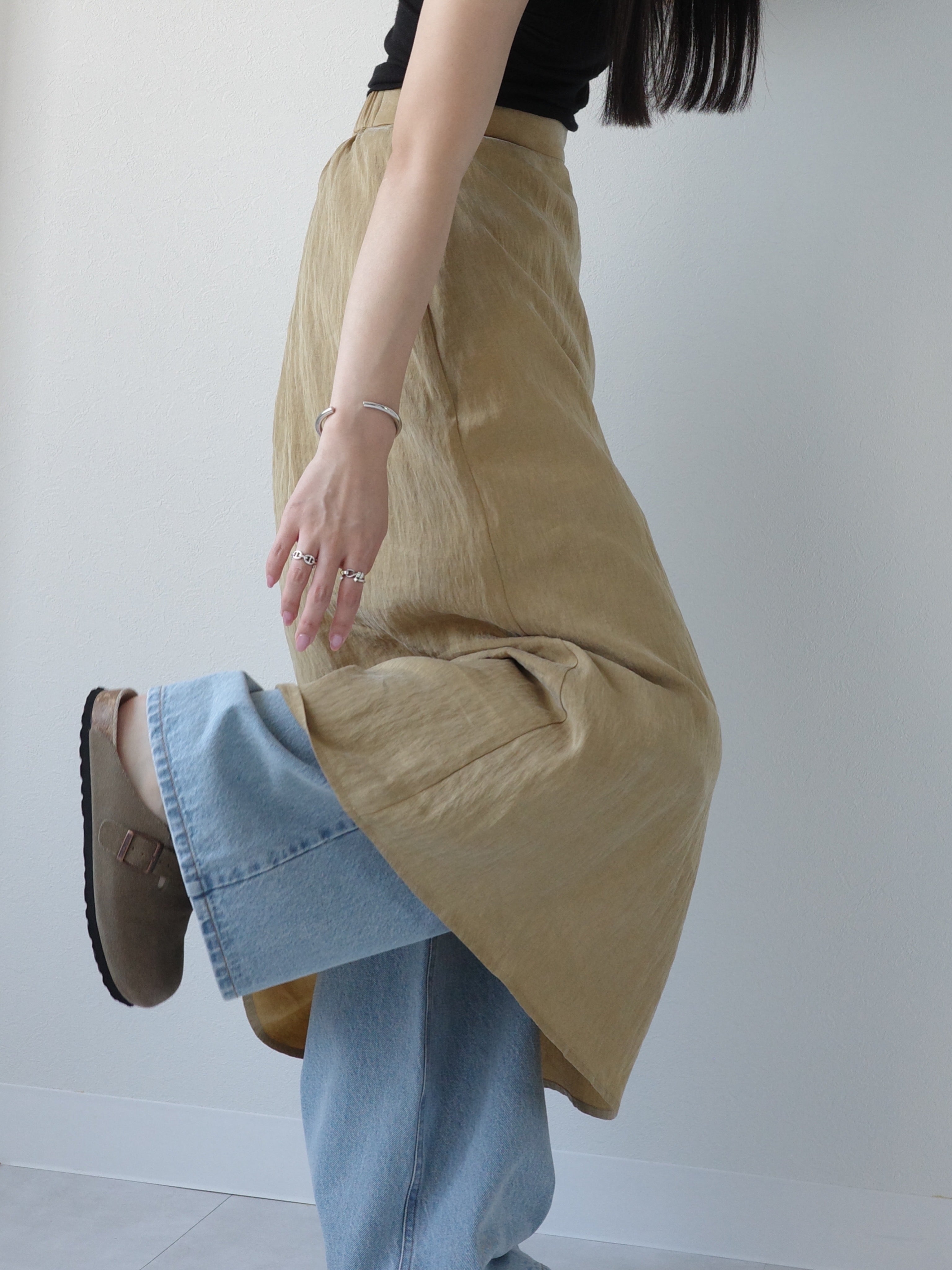 vintage satin mermaid skirt