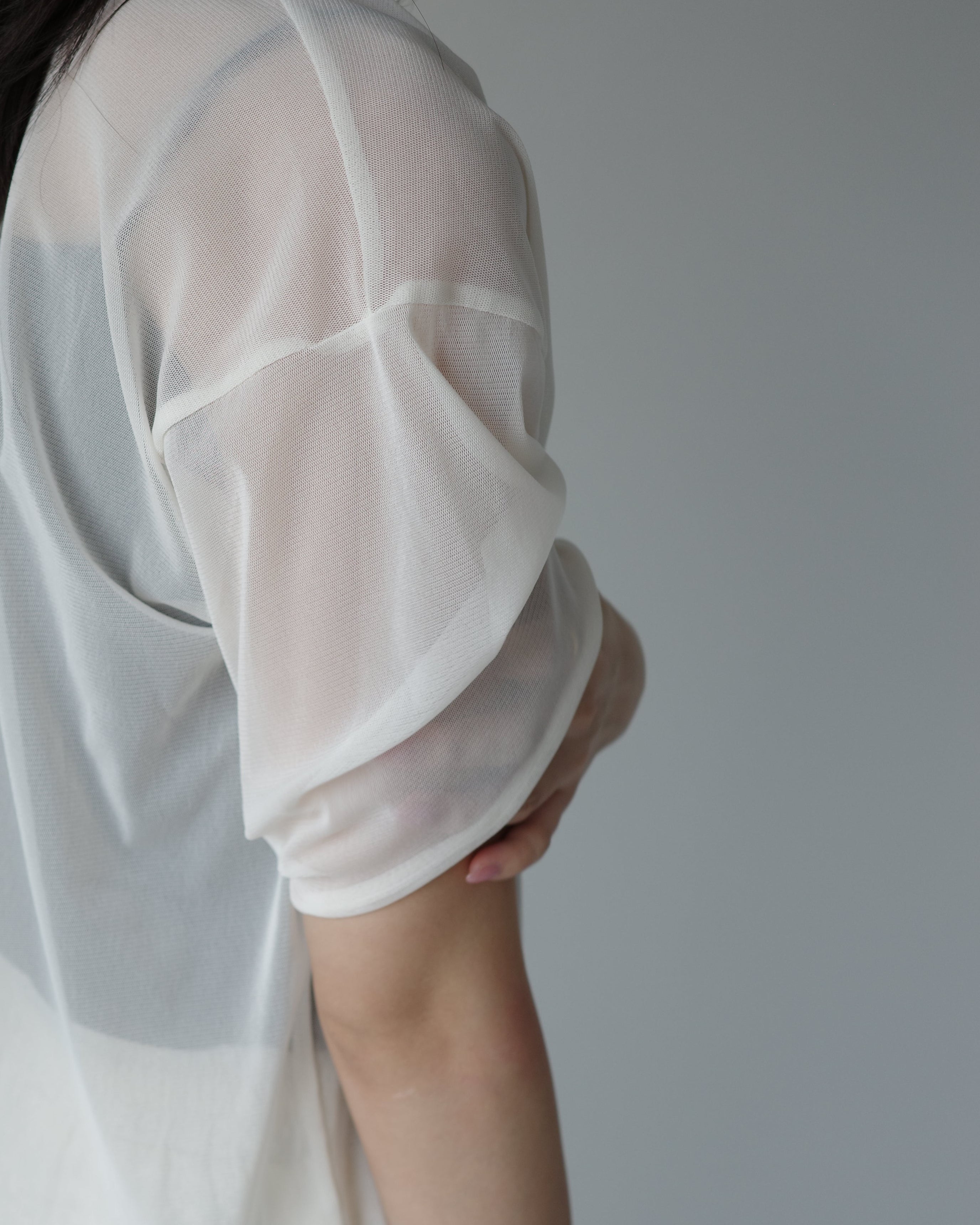 mesh half  sleeve top