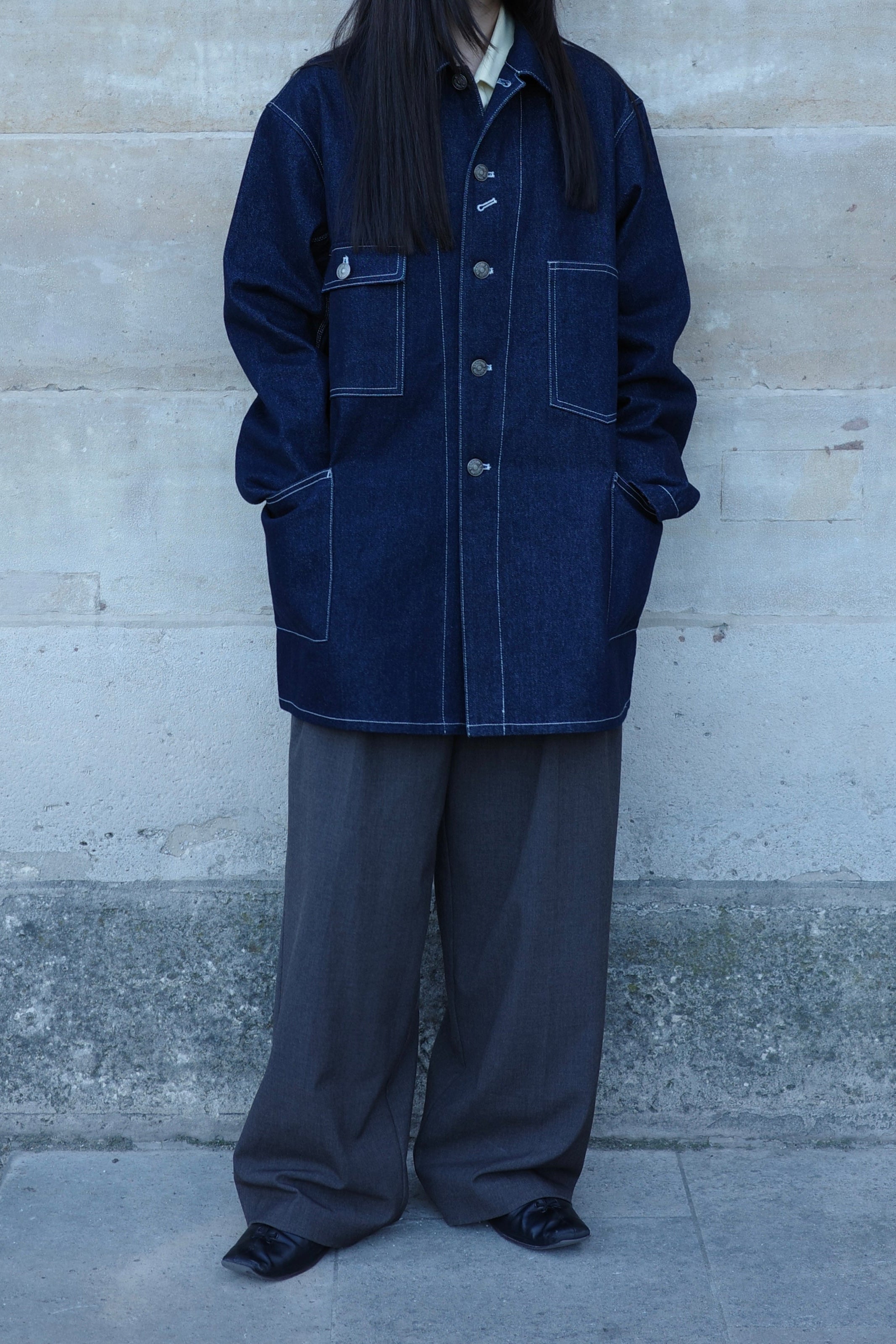 Denim coverall jacket