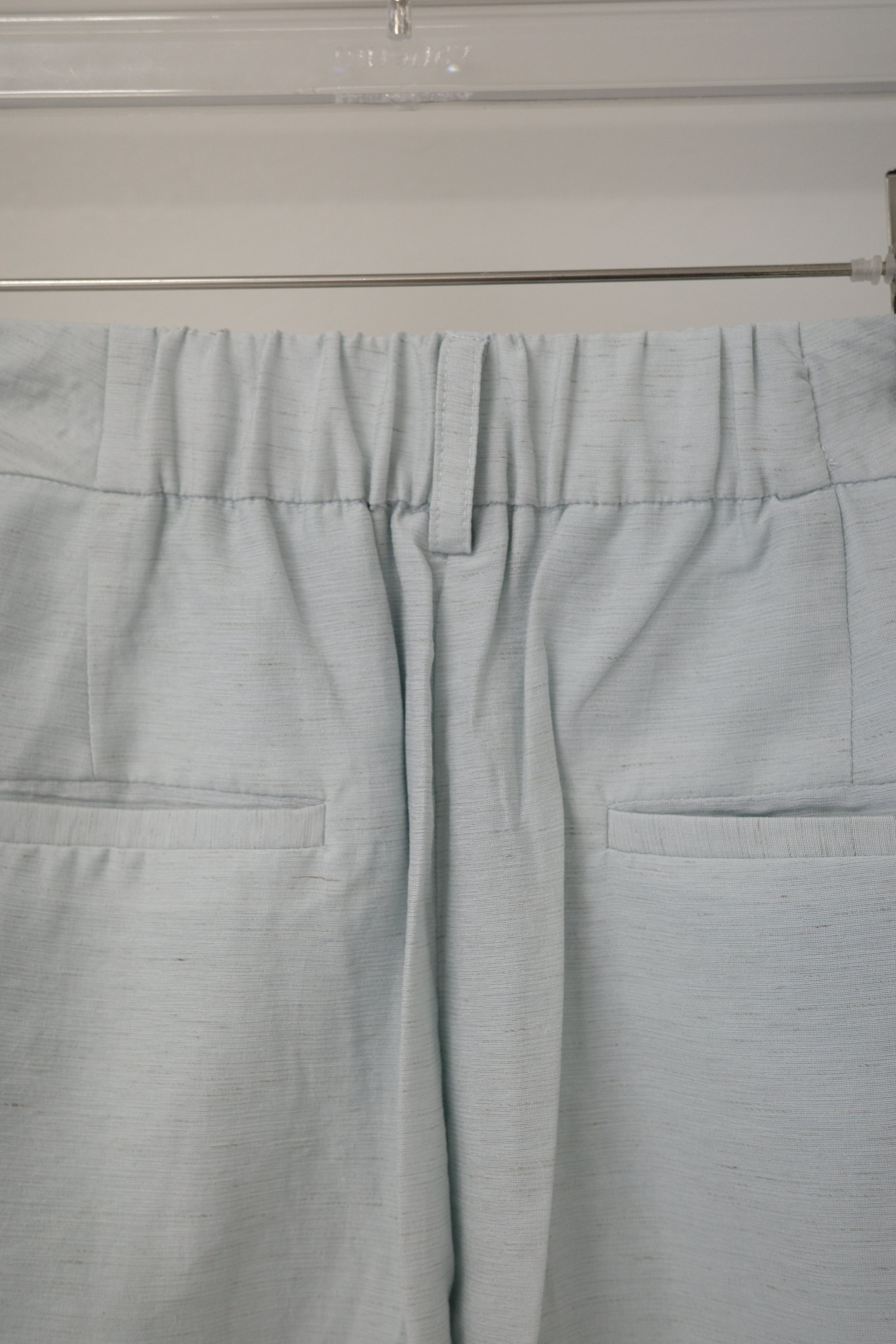 Linen Blend Tuck Wide Pants