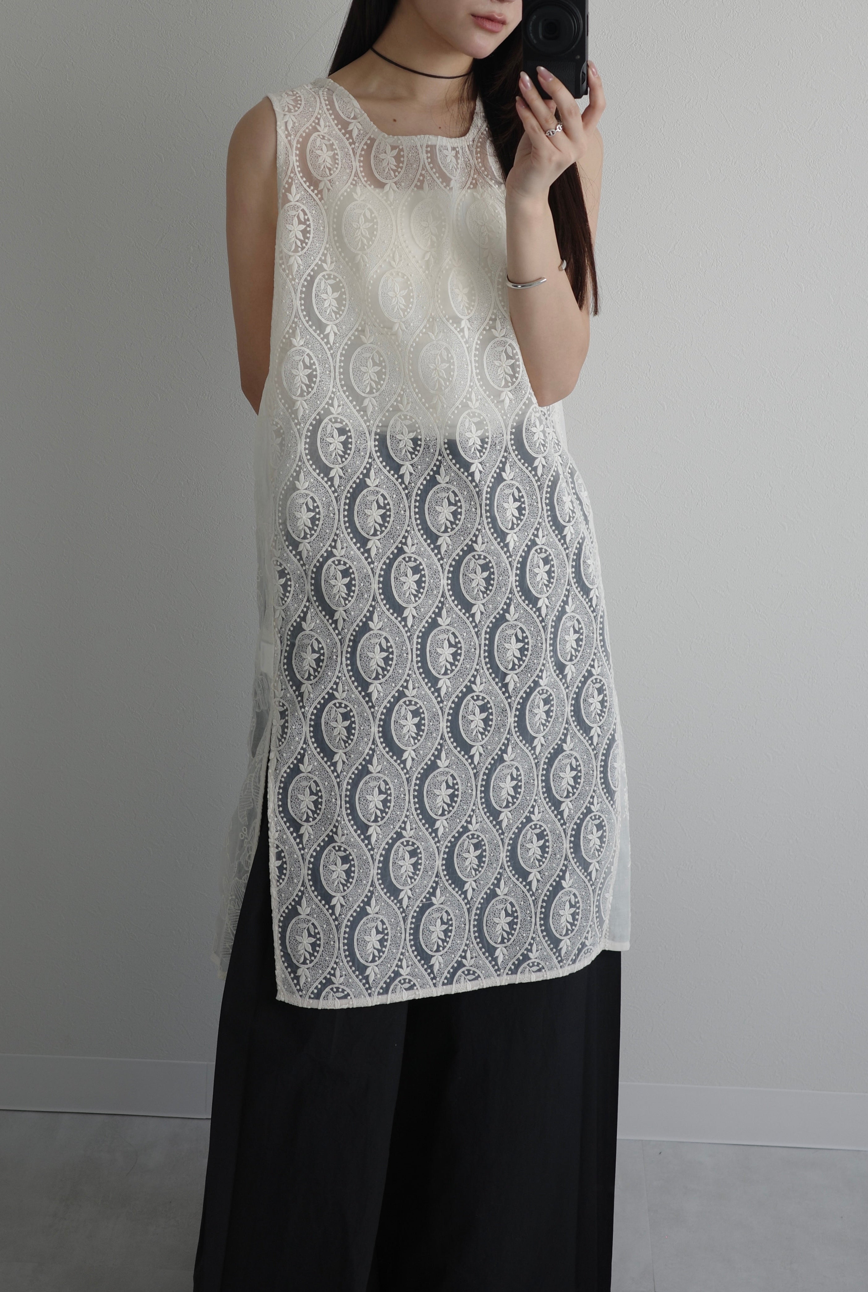 Lace Square Neck Tops