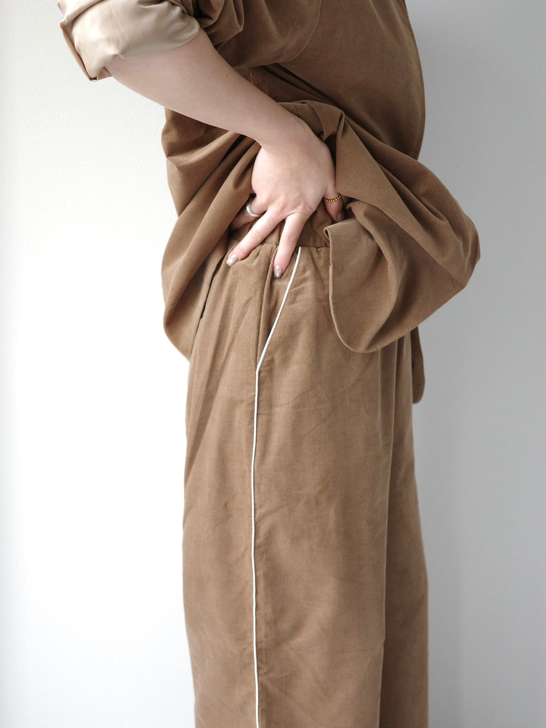 CORDUROY WIDE PANTS