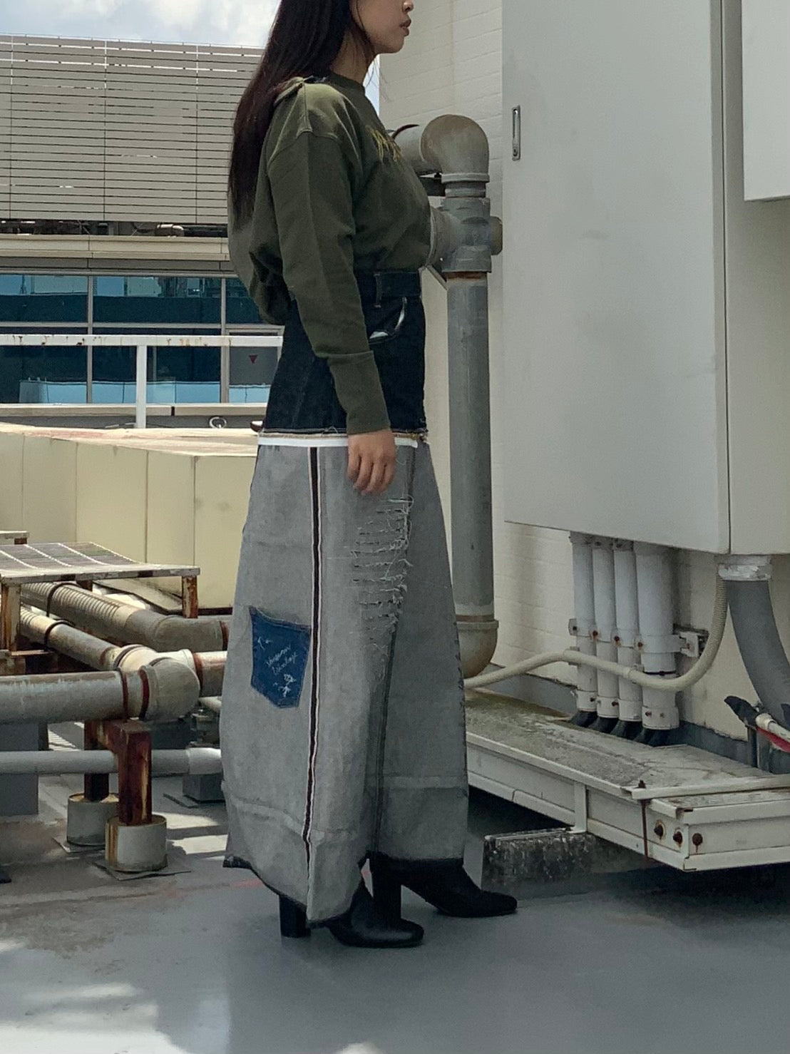 Vaneum＿Vintageシリーズ　900001E 　デニムスカート