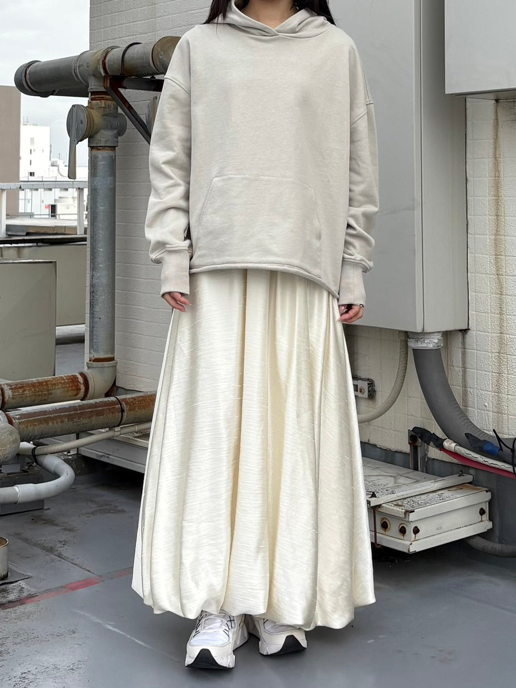 Relax over size hoodie sweat　