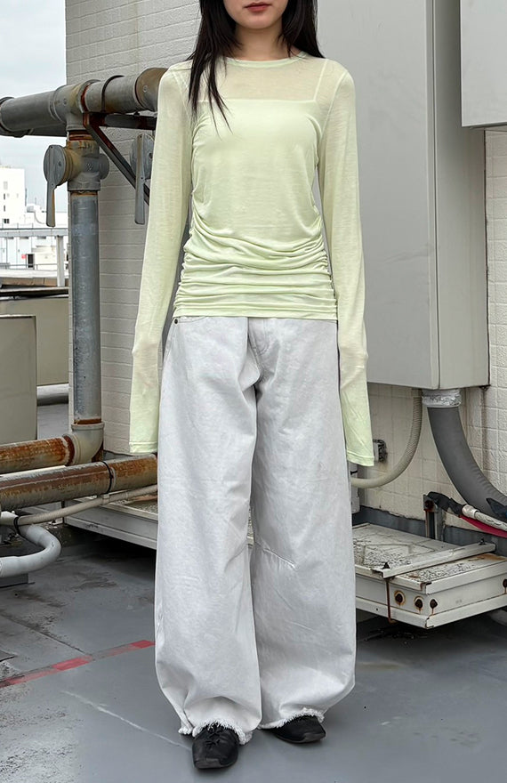 SHEER  CUTSEW TOPS